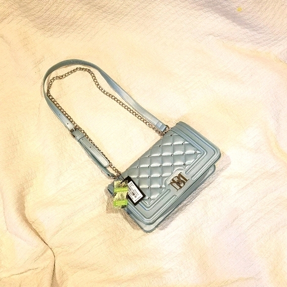 LAST ONE!-NWT Badgley Mischka Quilted Blue Crossbody - Picture 2 of 12